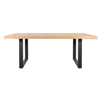 Sconto Jedálenský stôl AMAYA UN dub/kov, šírka 160 cm, prírodná hrana