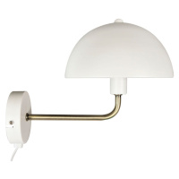 Nástenná lampa v bielo-zlatej farbe Leitmotiv Bonnet, výška 25 cm
