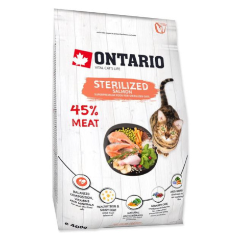 Krmivo Ontario Cat Sterilised Salmon 0,4kg