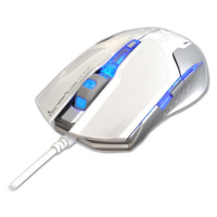 Myš drôtová USB, E-blue Auroza G, biela, optická, 3000DPI