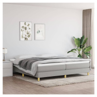 vidaXL Posteľný rám na boxspring bledosivý 200x200 cm látka