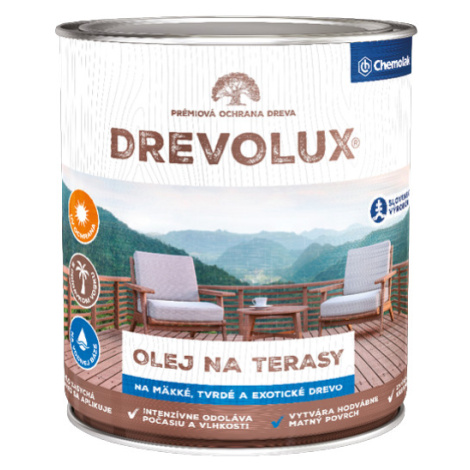 DREVOLUX - Olej na drevené terasy bezfarebný 0,7 L CHEMOLAK