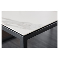 LuxD Keramický konferenčný stolík Sloane 100 cm biely mramor