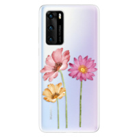 Odolné silikónové puzdro iSaprio - Three Flowers - Huawei P40