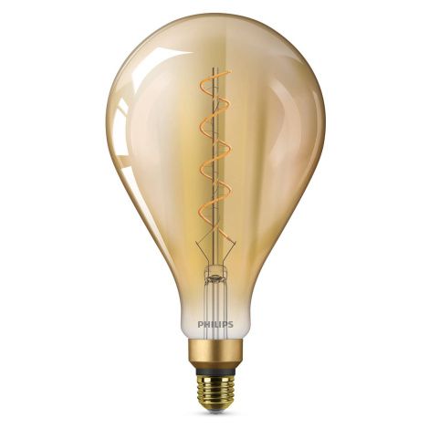 E27 4,5W LED žiarovka Giant, teplá biela, zlatá Philips
