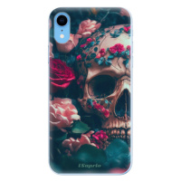 Odolné silikónové puzdro iSaprio - Skull in Roses - iPhone XR