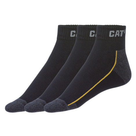 Caterpillar Pánske pracovné ponožky s bavlnou, 3 páry (47/50 , čierna)