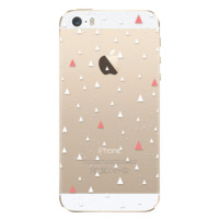 Odolné silikónové puzdro iSaprio - Abstract Triangles 02 - white - iPhone 5/5S/SE