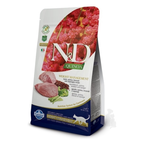 N&D Quinoa CAT Weight Management Lamb & Broccoli 5kg zľava