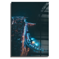 Sklenený obraz 50x70 cm Night Way - Wallity