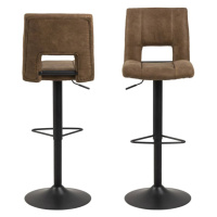Dkton Dizajnová barová stolička Nerine, svetlo hnedá a čierna