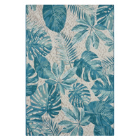 Kusový koberec Flair 105618 Tropical Leaves Turqouise – na ven i na doma - 80x165 cm Hanse Home 