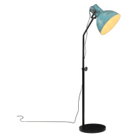 vidaXL Podlahová lampa 25 W šmuhovaná modrá 30x30x90-150 cm E27