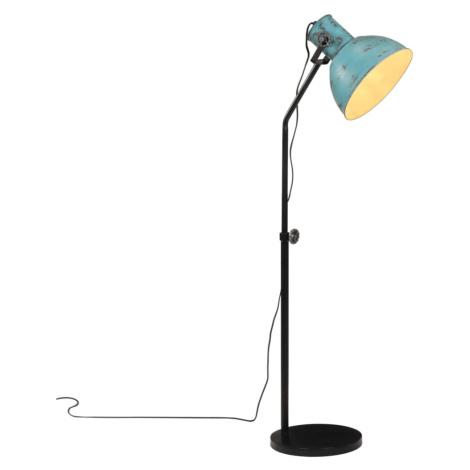 vidaXL Podlahová lampa 25 W šmuhovaná modrá 30x30x90-150 cm E27