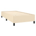 vidaXL Posteľný rám boxspring s matracom krémový 90x190 cm látka