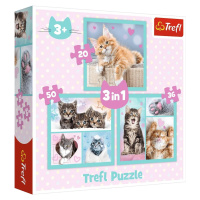 Puzzle 3v1 - Milé domáce zvieratká / Trefl