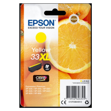 Epson T33644012, T33XL žltá (yellow) originálna páska