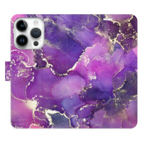 Flipové puzdro iSaprio - Purple Marble - iPhone 15 Pro