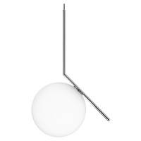FLOS IC S2 Designer závesná lampa, chróm Ø 30 cm
