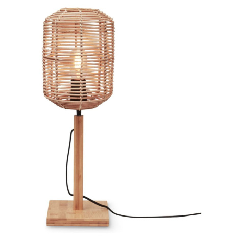 Stolová lampa s ratanovým tienidlom v prírodnej farbe (výška 45 cm) Tanami – Good&amp;Mojo Good&Mojo