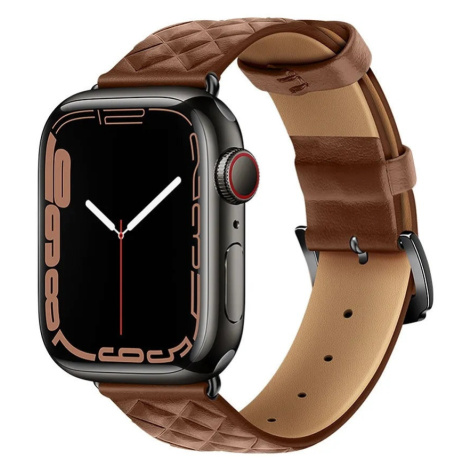 Apple Watch 1-6, SE (38/40 mm) / Watch 7-8 (41 mm), kožený remienok, diamantový vzor, Hoco WA18,