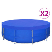 vidaXL Krycie plachty na bazén 2 ks PE okrúhle 540 cm 90 g/m²