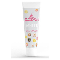 SweetArt dekoratívna gélová farba v tube biela (30 g) - dortis - dortis
