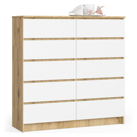 RAUMHIRSCH FURNITURE KOMODA dub Artisan, biela 121/120/40