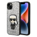 Kryt Karl Lagerfeld KLHCP14SGFKPG iPhone 14 6,1" hardcase silver Glitter Flakes Ikonik (KLHCP14S