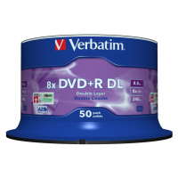 VERBATIM DVD+R(50-pack)/Double Layer/Spindle/ 8X 8.5GB Matt Silver