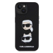 Silikónové puzdro Karl Lagerfeld na Apple iPhone 15 KLHCP15SSDHKCNK Liquid Silicone Karl and Cho