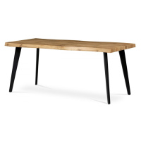 AUTRONIC HT-880 OAK Jedálenský stôl, 180x90x75 cm, MDF doska, 3D dekor divoký dub, kov, čierny l