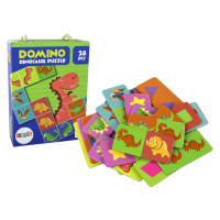 mamido  Obojstranné puzzle DOMINO Dinosaury 28 dielikov
