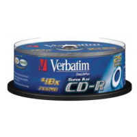 Verbatim CD-R, 43352, AZO Crystal, 25-pack, 700MB, 52x, 80min., 12cm, bez možnosti potisku, cake