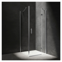 OMNIRES - MANHATTAN štvorcový sprchovací kút s krídlovými dverami, 80 x 80 cm chróm / transparen
