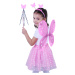 Rappa Detský kostým tutu sukne ružový motýľ s krídlami