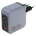 Forcell F-Energy GaN VT-46, 100W 5A, 3xUSB-C, USB-A, PD, Quick Charge 4.0, sivo-čierna