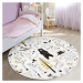 Žlto-biely detský koberec ø 80 cm Comfort – Mila Home