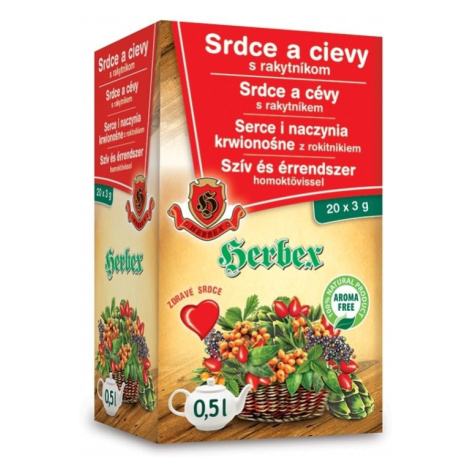 HERBEX Srdce a cievy s rakytníkom 20 x 3 g