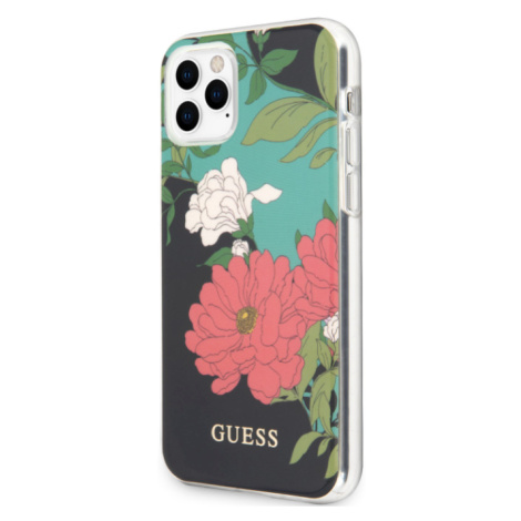 Puzdro Guess GUHCN65IMLFL01 na Apple iPhone 11 Pro Max Flower Shiny N.1 čierne