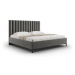 Sivá čalúnená dvojlôžková posteľ s úložným priestorom s roštom 200x200 cm Casey – Mazzini Beds