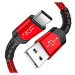 Kábel USB A na USB-C, 20 W, 2 A, 1,2 m, červená