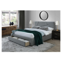 Čalúnená posteľ Loky 160x200 cm sivá