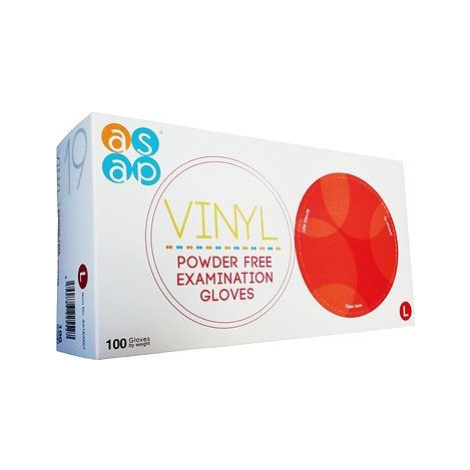 ASAP Vinylové rukavice bez púdru 100 ks L