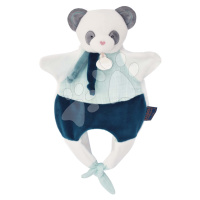 Plyšová panda na bábkové divadlo Doudou Amusette 3v1 Doudou et Compagnie modrá 30 cm od 0 mes