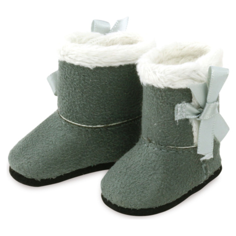 Petitcollin Zimné topánky sivobiele (pre bábiku 34 cm)