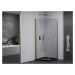 MEXEN/S - Pretória sprchovací kút 90x90, transparent, zlatá + sprchová vanička vrátane sifónu 85