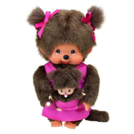 Monchhichi Mončiči mama s bábätkom ružová 20cm