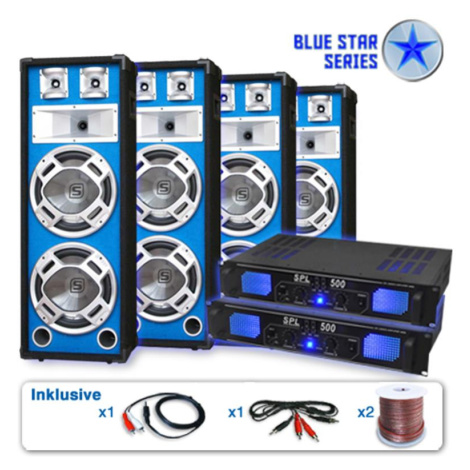 Electronic-Star PA set Blue Star Series „Bassveteran Quadro“, 3200 W