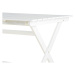Biely záhradný stôl z akáciového dreva Bonami Essentials Natur, 114 x 88 cm